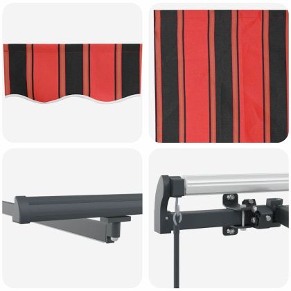 Сгъваем навес Оранжево и кафяво 400 ×350 cm текстил