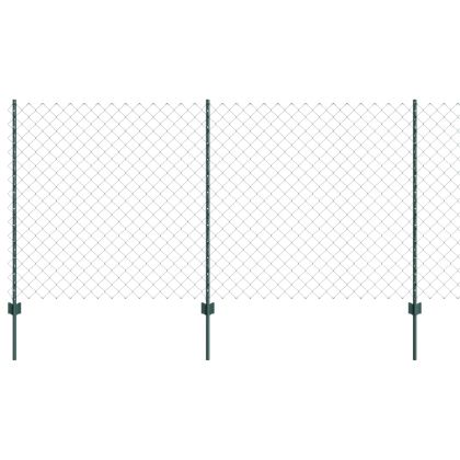 Ограда с пост Зелен 1,2 x 25 m Стомана и PVC