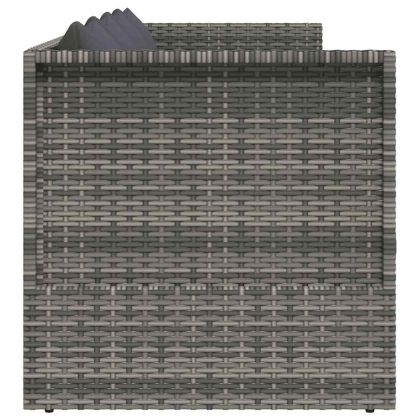Градинско легло, сиво, 200x60 см, полиратан