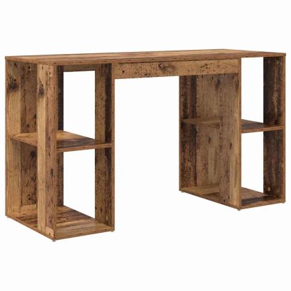 Бюро с рафт Старо дърво 130 x 50.5 x 75 см Инженерно дърво