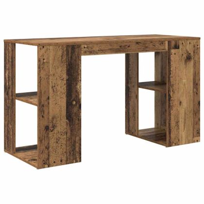 Бюро с рафт Старо дърво 130 x 50.5 x 75 см Инженерно дърво
