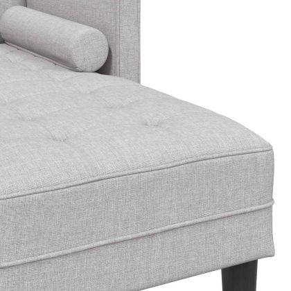 Комплект дивани с възглавница Облачно сиво Полиестер