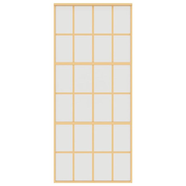 Плъзгаща се врата 90x205 см матирано ESG стъкло и алуминий