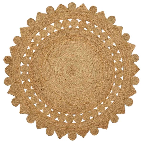 Килими за помещение Правоъгълна Кафяво Ø 180 см юта