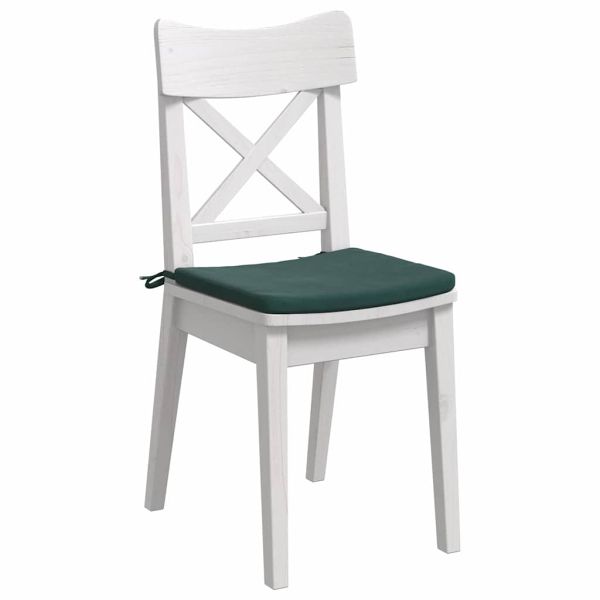 Възглавници за седалки 4 pcs Тъмен зелен 40 x 40 x 3 cm Кадифе