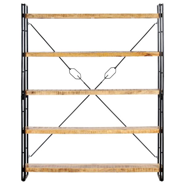 Библиотека с 5 рафта, 140x30x180 см, манго масив