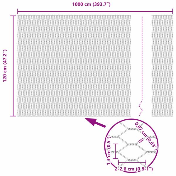 Шестоъгълна ограда Зелен 1,2 x 10 m ПВЦ