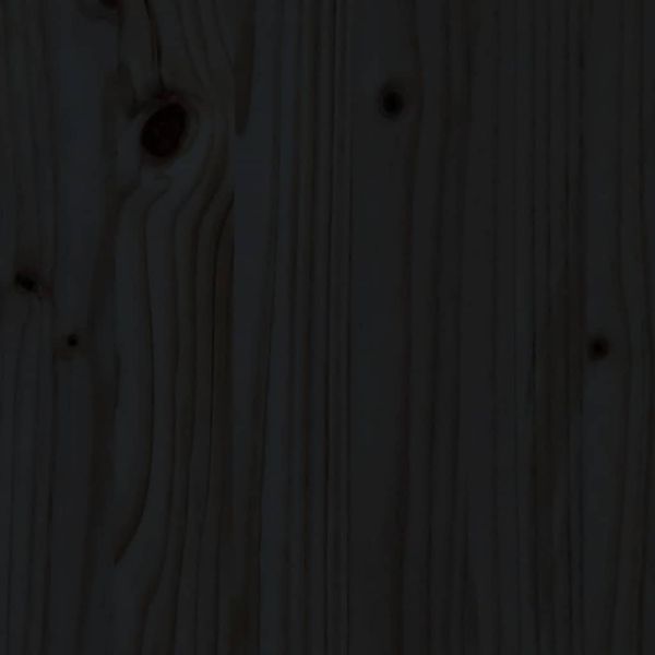 Горна табла за легло, черна, 166x4x100 см, бор масив