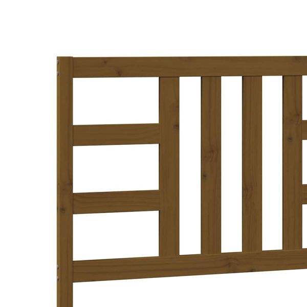 Горна табла за легло, меденокафява, 206x4x100 см, бор масив