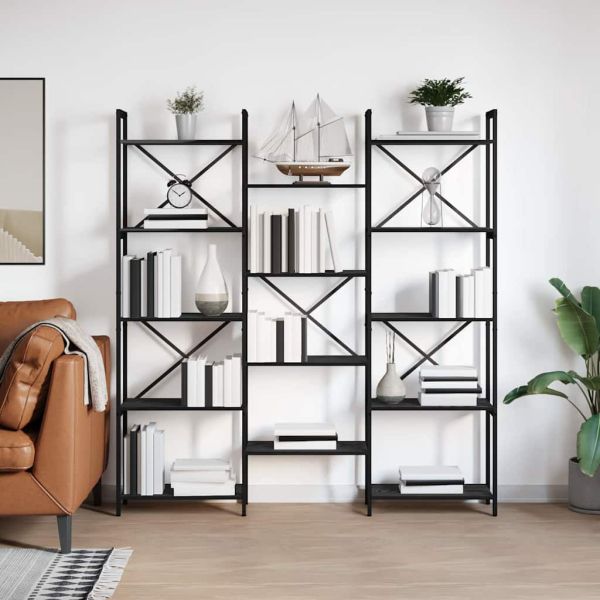 Рафт за книги Черния дъб 156 x 25 x 167 см Инженерно дърво