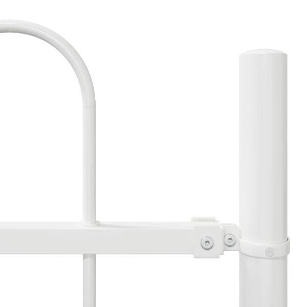 Градска ограда 3 pcs Бяло 5,1 x 1 м Прахово боядисана стомана