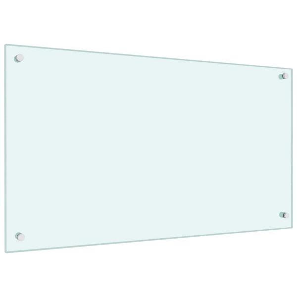 Кухненски гръб 2 pcs Бяло 90 x 50 cm закалено стъкло