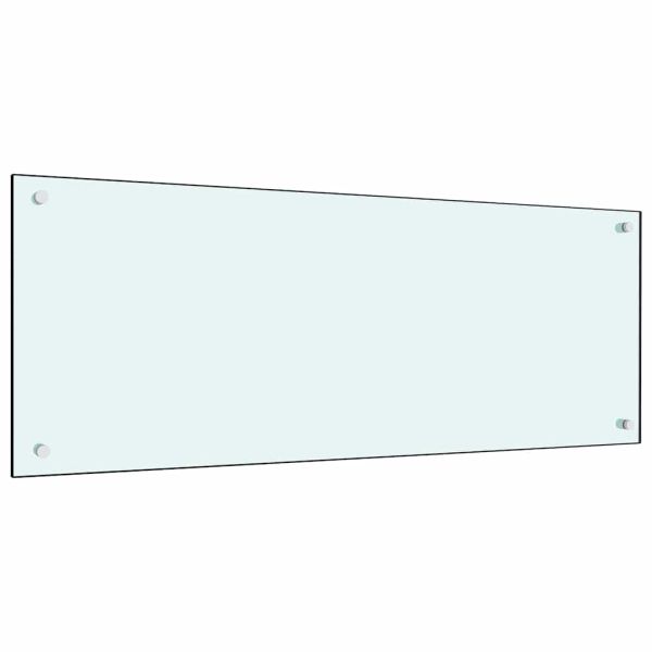 Кухненски гръб 2 pcs Бяло 100 x 40 cm закалено стъкло