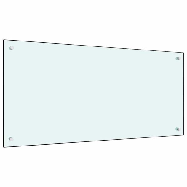 Кухненски гръб 2 pcs Бяло 100 x 50 cm закалено стъкло