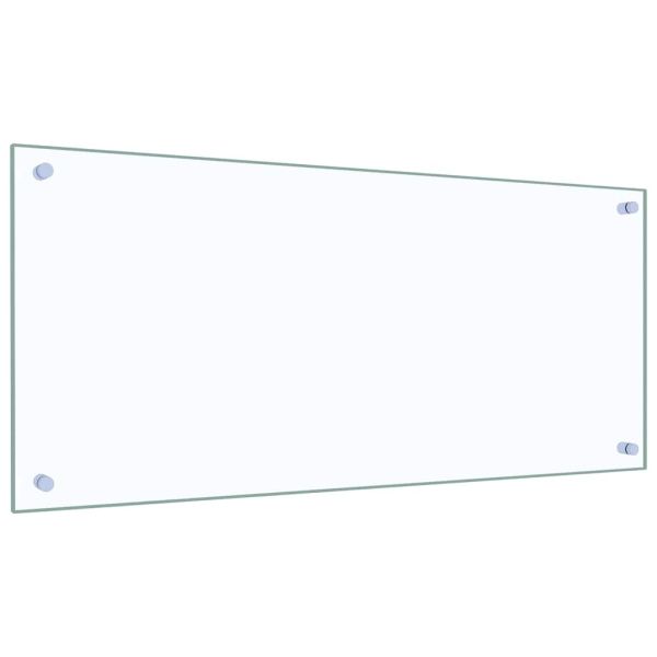 Кухненски гръб 2 pcs Прозрачен 90 x 40 cm закалено стъкло