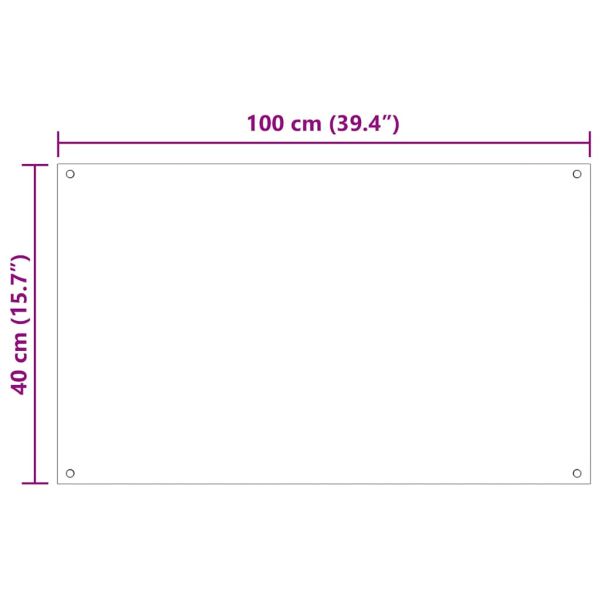 Кухненски гръб 2 pcs Прозрачен 100 x 40 cm закалено стъкло