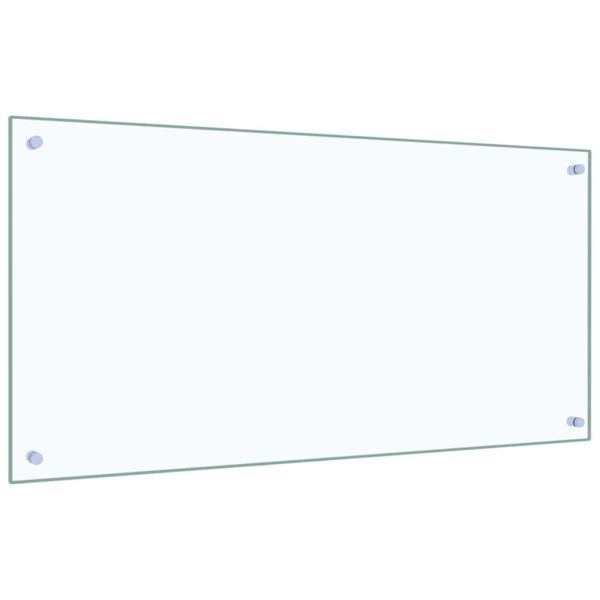 Кухненски гръб 2 pcs Прозрачен 100 x 50 cm закалено стъкло