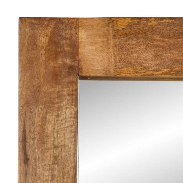 Комплект мебели за баня, 2 части, масивна мангова дървесина