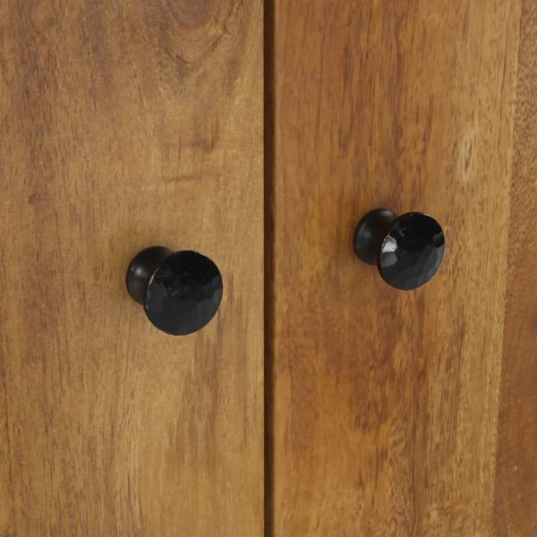 Комплект мебели за баня, 2 части, масивна мангова дървесина