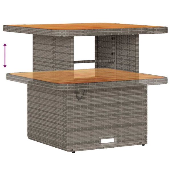 Градински Софа Комплект с възглавница 11 pcs Сив полиратан