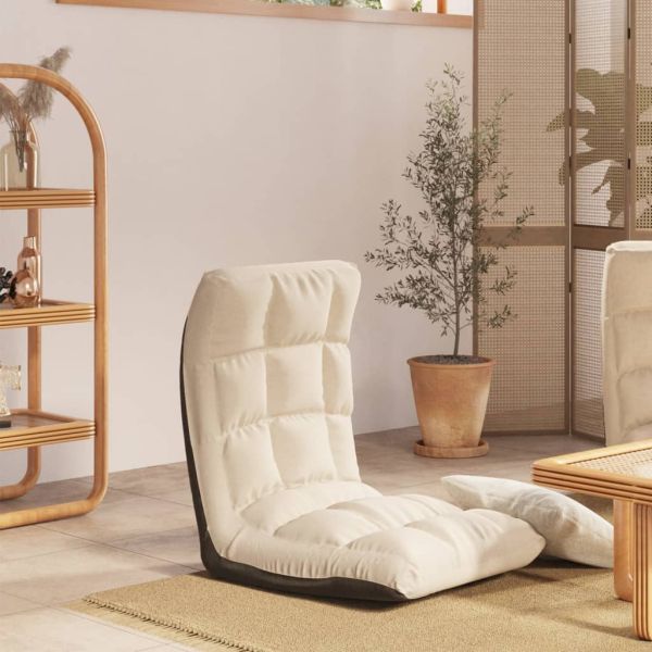 Сгъваем подов стол, кремав, текстил