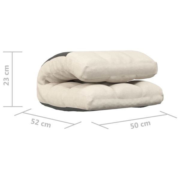 Сгъваем подов стол, кремав, текстил