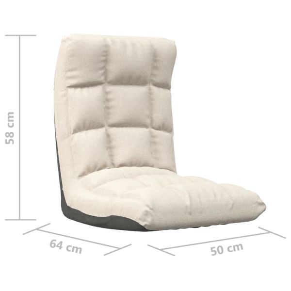 Сгъваем подов стол, кремав, текстил