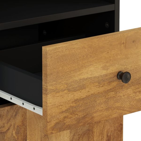 Комплект мебели за баня, 3 части, масивна мангова дървесина