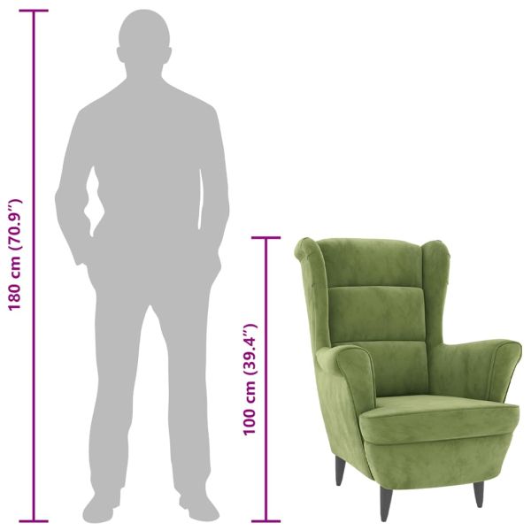 Фотьойл, светлозелен, кадифе