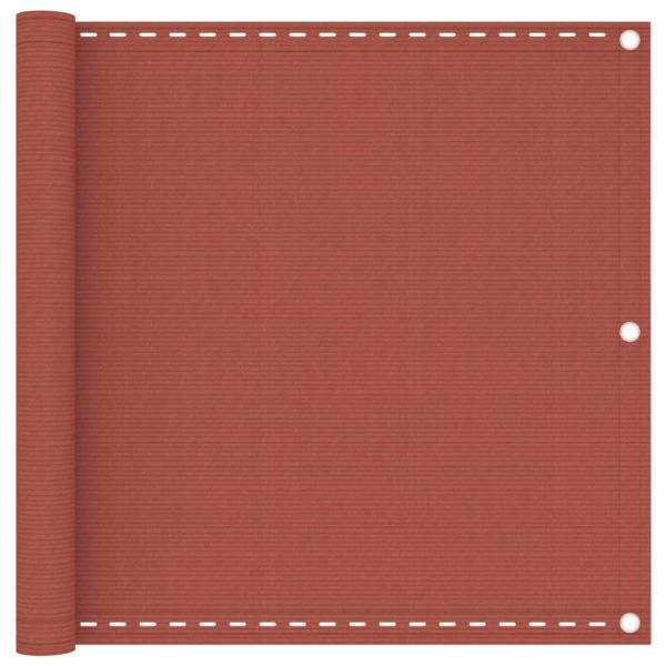 Балконски параван, теракота, 90x400 см, HDPE