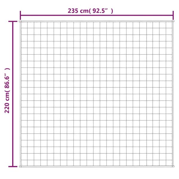 Утежнено одеяло синьо 220x235 см 15 кг плат
