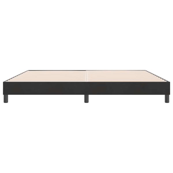 Box Spring Легло без матрак Черно 180x210 cm Кадифе