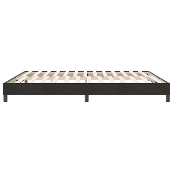 Box Spring Легло без матрак Черно 180x210 cm Кадифе