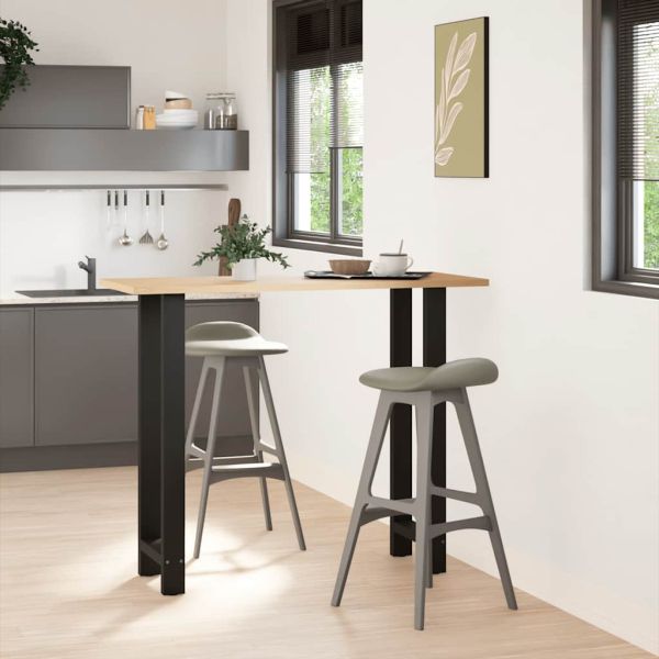 Крака за бар маса, черни, 2 бр., 40 x (110-111) см, стомана