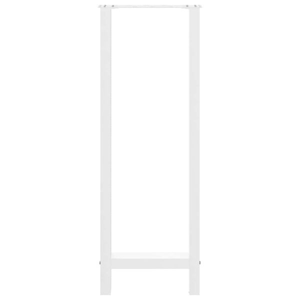 Крака за бар маса, бели, 2 бр., 50 x (110-111) см, стомана