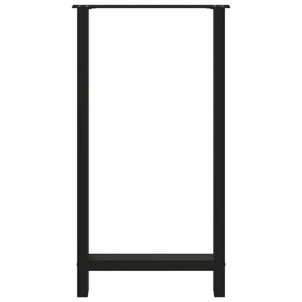 Крака за бар маса, черни, 2 бр., 60 x (110-111) см, стомана