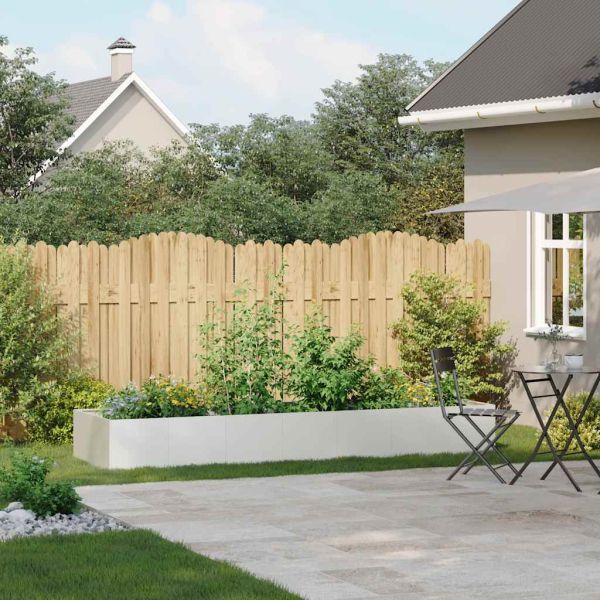 Кашпа, бяла, 280x80x40 см, стомана