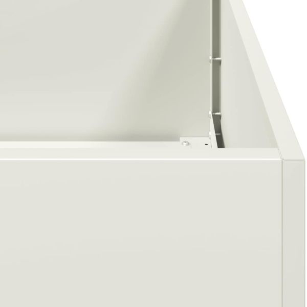 Кашпа, бяла, 280x80x40 см, стомана