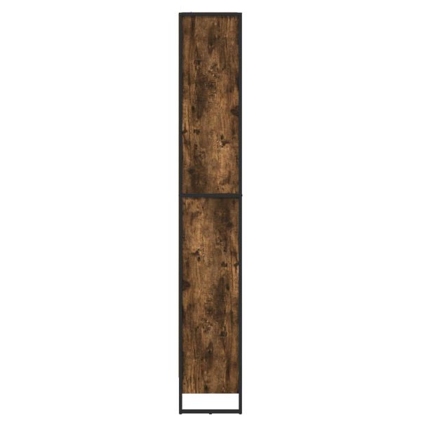 Шкаф за книги 80 x 30 x 189,5 см Инженерна дървесина Димящ дъб