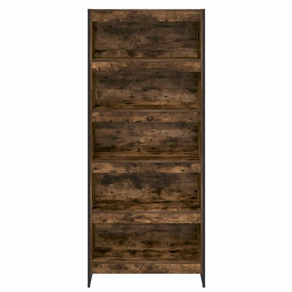 Шкаф за книги 80 x 30 x 189,5 см Инженерна дървесина Димящ дъб