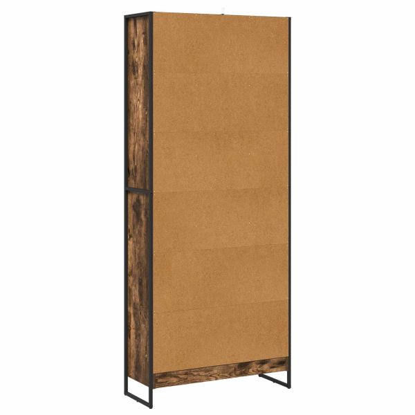 Шкаф за книги 80 x 30 x 189,5 см Инженерна дървесина Димящ дъб