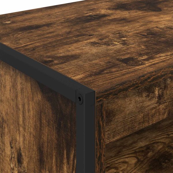 Високи шкафове 2 pcs Димящ дъб 60 x 36 x 200 см Инженерно дърво