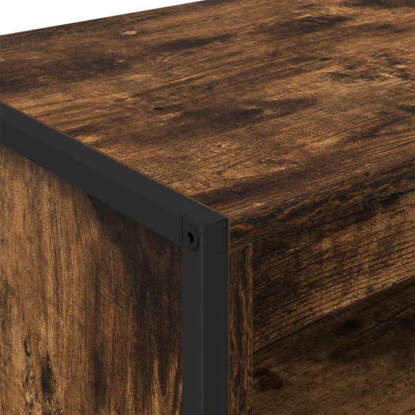 Високи шкафове 2 pcs Димящ дъб 79 x 36 x 200 см Инженерно дърво