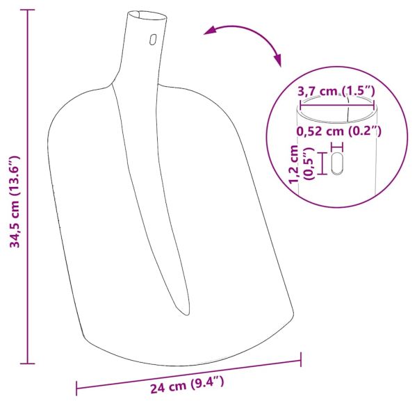Глава на лопата 4 pcs Черно 34,5 x 24 см