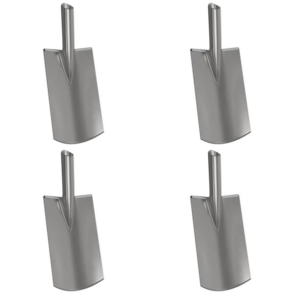 Глава на лопата 4 pcs Сребрист 43 x 17 см