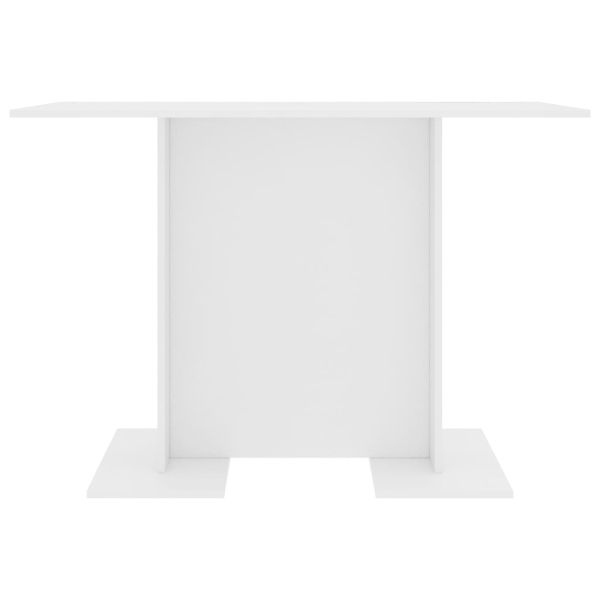 Трапезна маса, бяла, 110x60x75 см, инженерно дърво