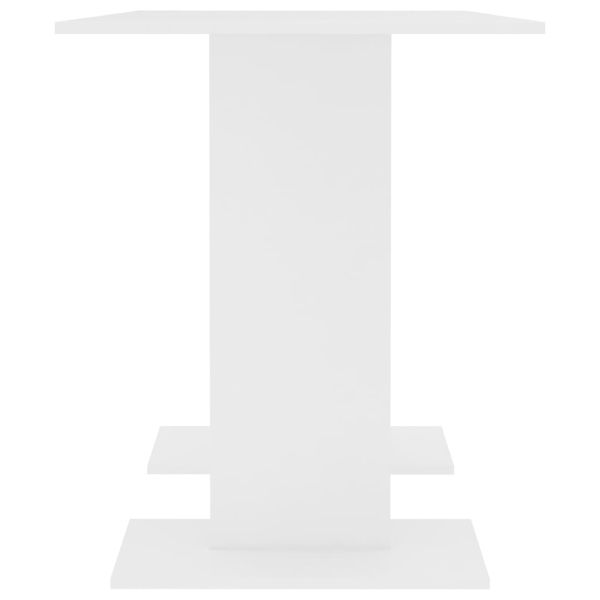 Трапезна маса, бяла, 110x60x75 см, инженерно дърво