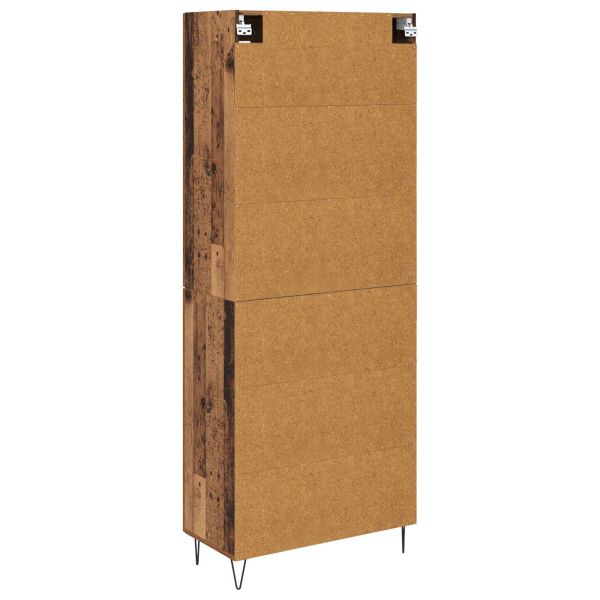 Висок шкаф Старо дърво 69,5 x 34 x 180 см Инженерно дърво