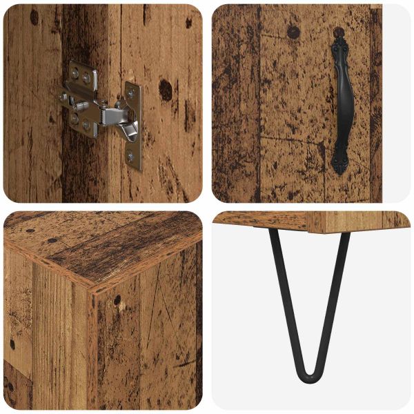 Висок шкаф Старо дърво 69,5 x 34 x 180 см Инженерно дърво