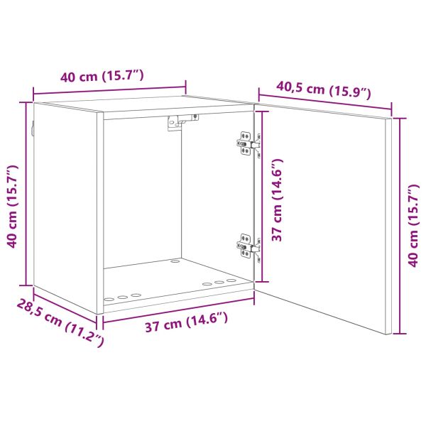 ТВ шкаф Монтиране на стена 4 pcs Старо дърво Инженерно дърво